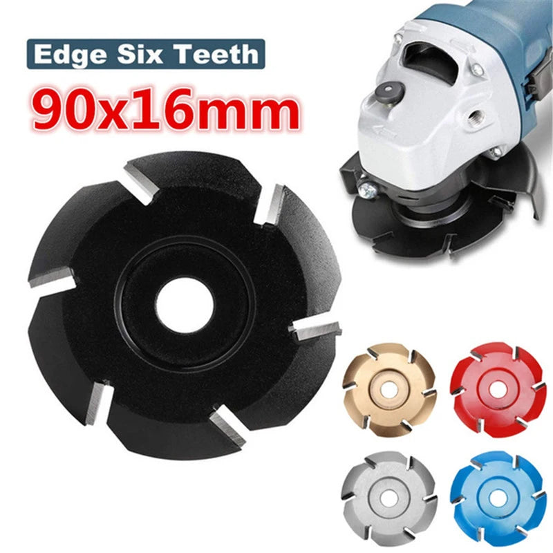 Disco de tallado de madera de seis dientes 4 1/2